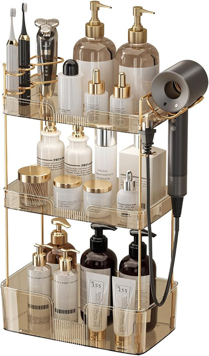 3 Tier Bathroom Organizer Countertop Makeup Perfume Tray Skincare Organizer by AKINBAS
