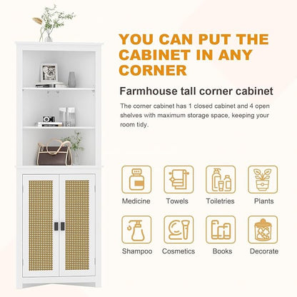 64 inch Farmhouse Corner Cabinet - Image 7