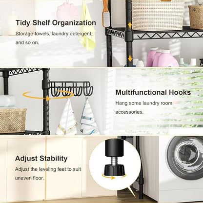 Ulif U8 Laundry Room Storage Organizer, Over The Washer and Dryer Storage - Image 6