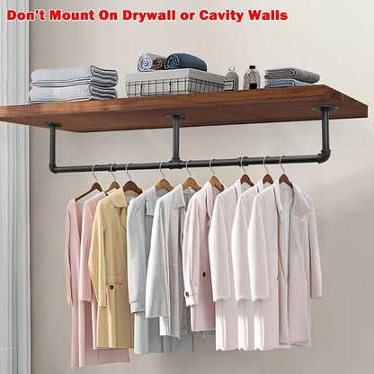 Livabber Industrial Pipe Clothes Rack, Heavy Duty Detachable Iron Garment Rack - Image 4