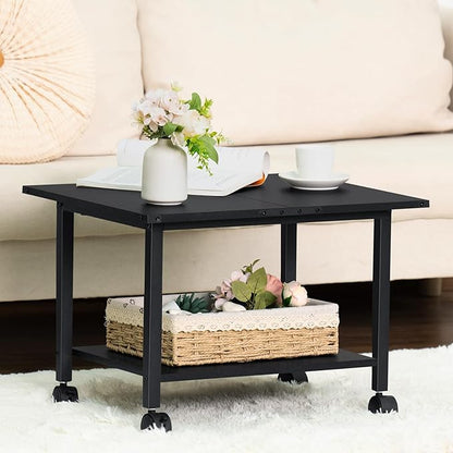 Lerliuo Under Desk Printer Stand, 2-Tier Industrial Mobile Printer Table - Image 4