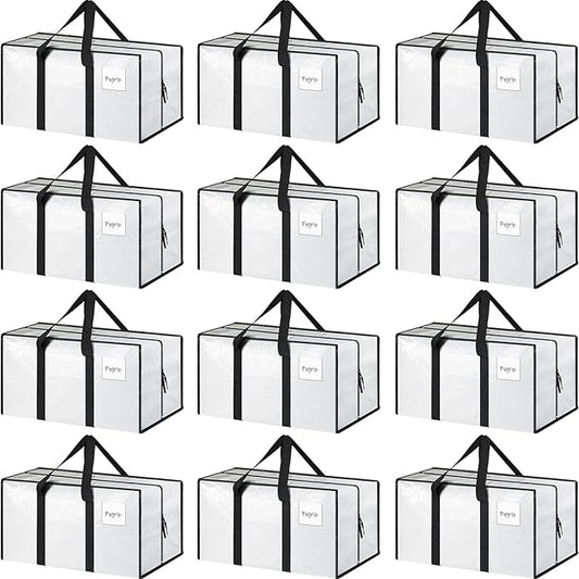 12 Pack Extra Heavy Duty Large Moving Bags by Fygrip