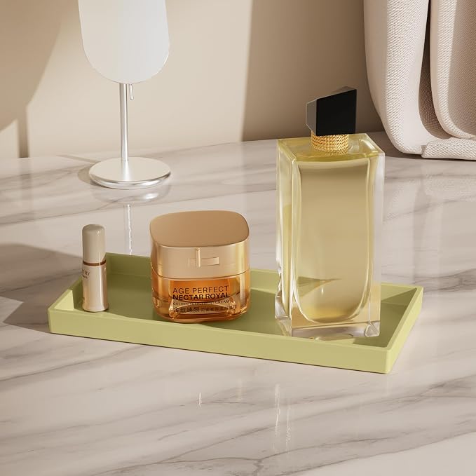 Vanity and Bathroom Tray, 9.8" ABS Countertop Organizer, Waterproof Vanity Tray - Image 4