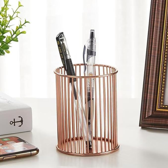 Metal Pen Holder Cup for Desk Makeup Brushes Pencil Holders Home Office - Image 5