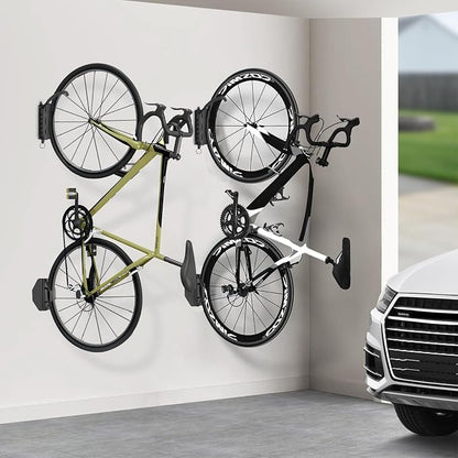 QAQ Swivel Bike Wall Mount, Vertical Bike Rack Garage Holds Up To 66lbs - Image 5