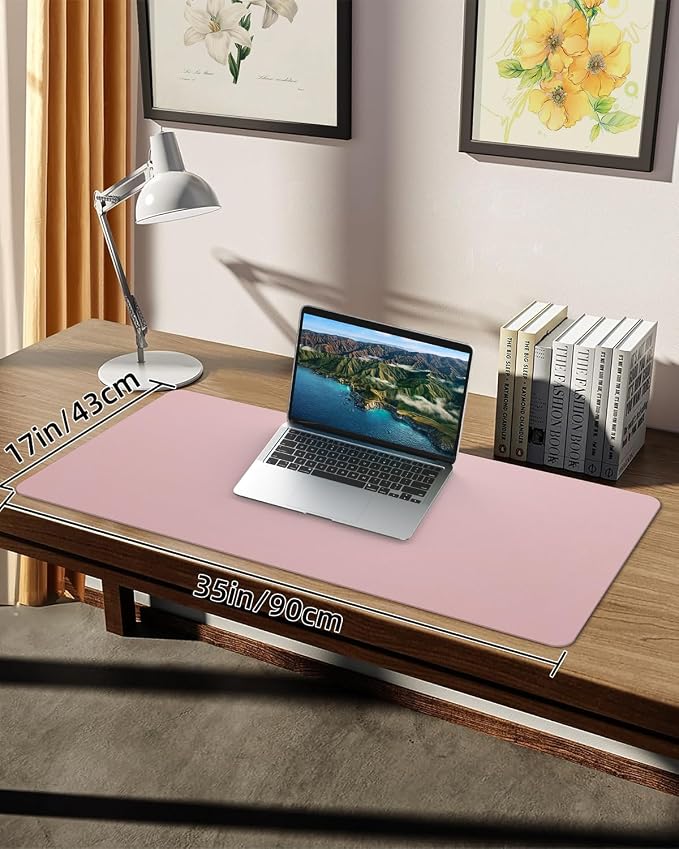 Non-Slip Desk mat, PULeather Desk Pad Protector, Office Desk Mat, Large Mouse - Image 2