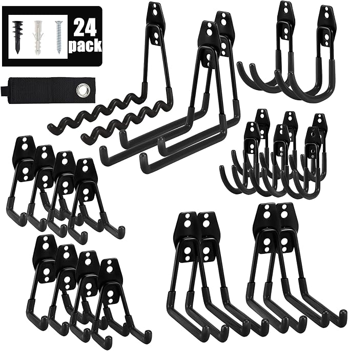 AOBEN Garage Hooks Heavy Duty, Steel Garage Storage Hooks, Utility Tool Hangers by AOBEN
