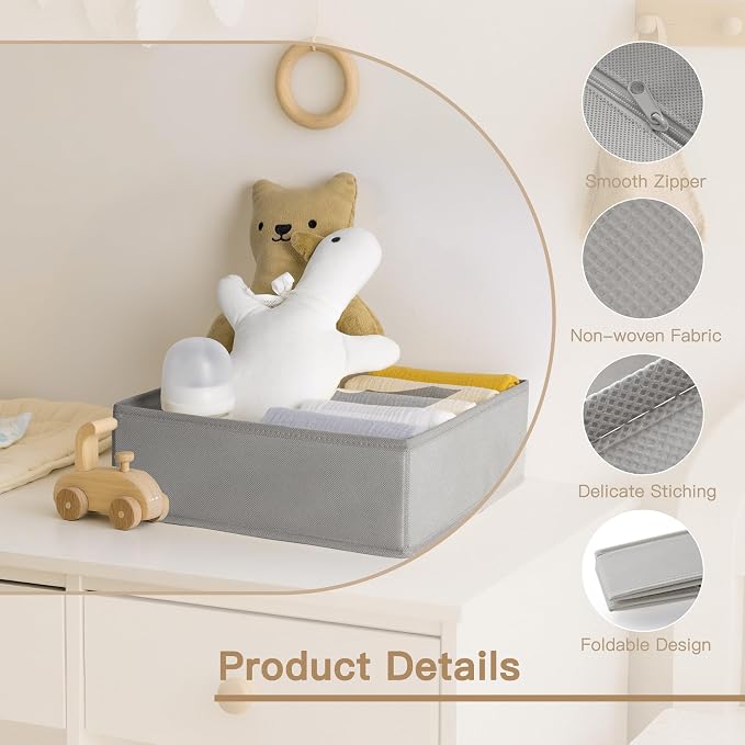 Criusia Drawer Organizer Clothes, 24 Pack Dresser Organizer - Image 3