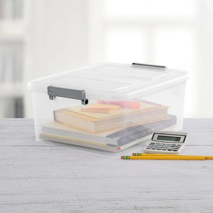 12.7 Quart Clear Plastic Modular Storage Containers - Image 3