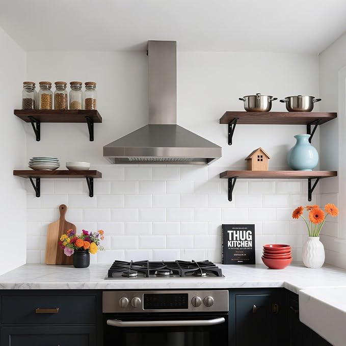 10 Pack L 8" x H 5" Heavy Duty Shelf Brackets - Image 6