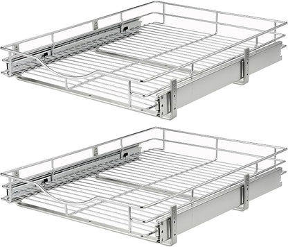 DINDON Pull Out Cabinet Organizer, Heavy-Duty Metal Sliding Drawer Shelf - Image 8
