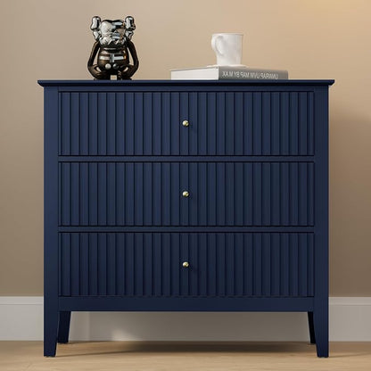 RoyalCraft 32" Large Nightstand, Fluted Painted Wood Dresser - Image 7