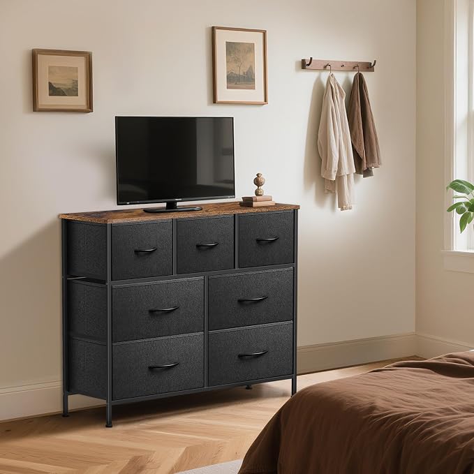 Dresser for Bedroom with 7 Drawers, Chest of Drawers, Storage Drawers Organizer - Image 2