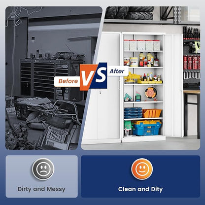 Yizosh Metal Garage Storage Cabinet - Image 9