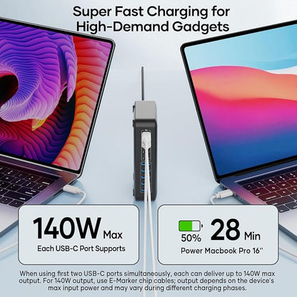 USB C Charger Block 10 Ports, 450W USB Charging Station - Image 2