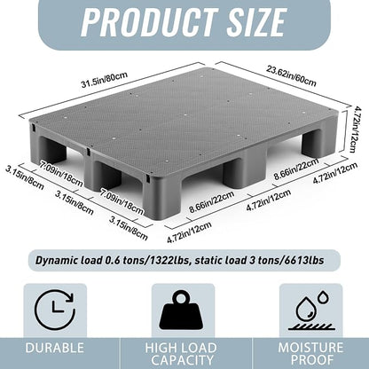 1 Pcs Plastic Pallet for Basement Storage Easy Stack Lightweight Floor Pallet - Image 2
