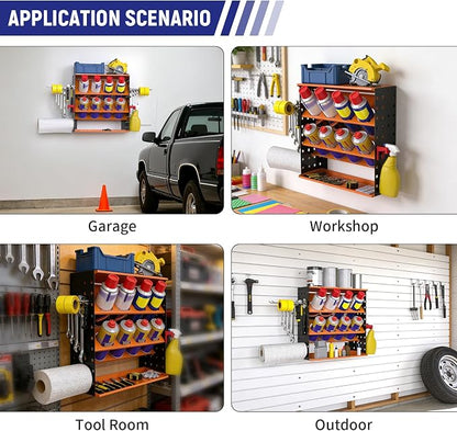 Wall Mount Spray Can Holder, Aerosol Spray Bottle Holder Storage Rack, - Image 8