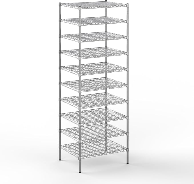 24" Deep x 30" Wide x 86" Height Wire Shelving Kit | 10-Tier | NSF Commercial by Regal+Altair