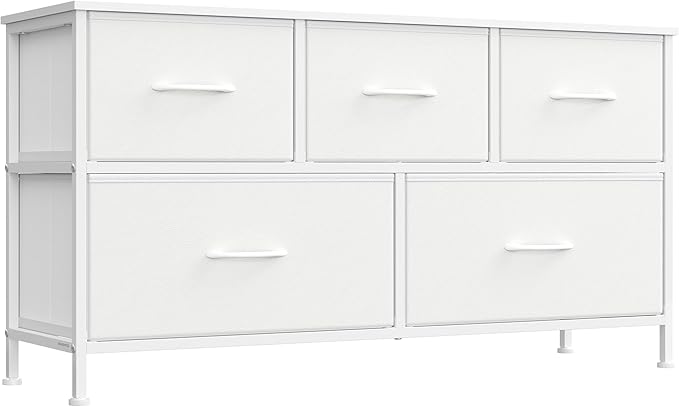 SONGMICS Dresser for Bedroom, Chest of Drawers, TV Stand, 5 Non-Woven Fabric by SONGMICSbySONGMICSHOME