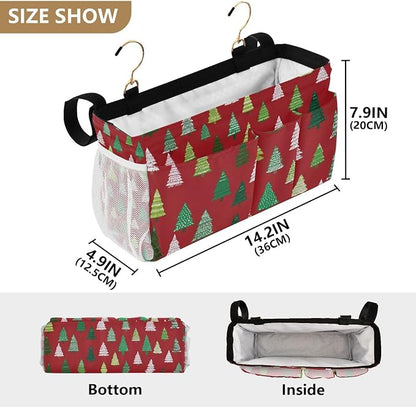 Christmas Trees White Green Bedside Caddy - Image 4
