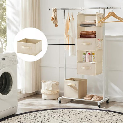 Hanging Shelf Closet Storage Organizer Removable Drawers ，Hanging Storage - Image 3