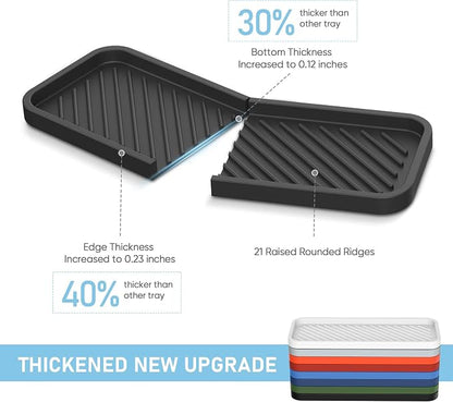 EG-SIPRO Silicone Sponge Holder, Kitchen Sink Organizer Tray Kitchen Soap Tray - Image 2