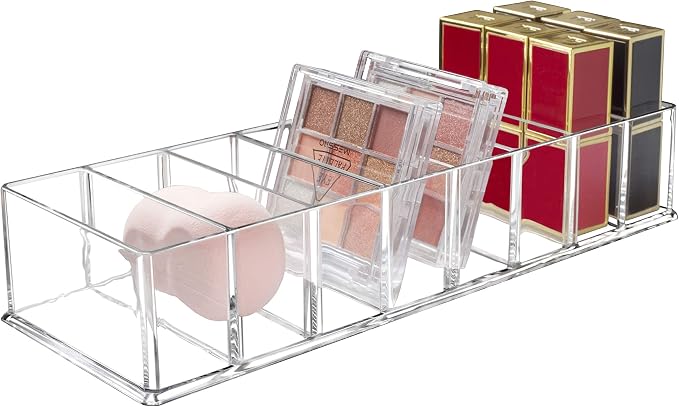 Detachable Makeup Organizer, 8 Compartments Acrylic Cosmetic Storage Jewelry by Seitop