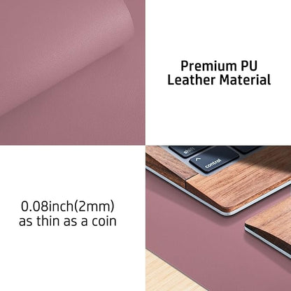 Aothia Leather Desk Pad Protector, Mouse Pad, Office Desk Mat, Non-Slip PU - Image 8