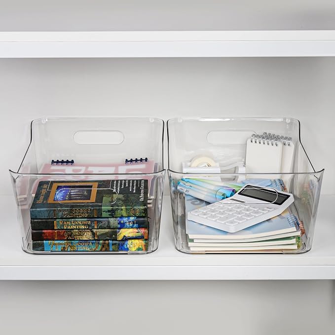 Tiawudi 6 Pack Plastic Storage Bins, Extra Large Pantry Organizer, 13.5" x 10" - Image 8