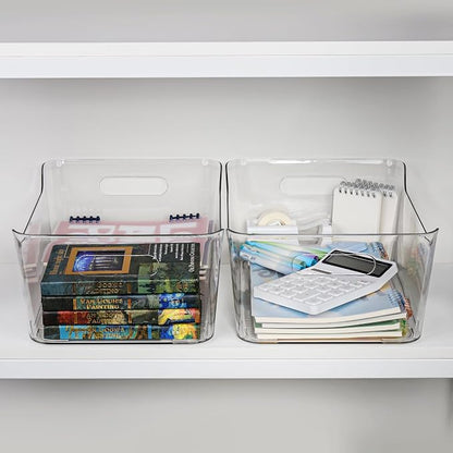 Tiawudi 6 Pack Plastic Storage Bins, Extra Large Pantry Organizer, 13.5" x 10" - Image 8