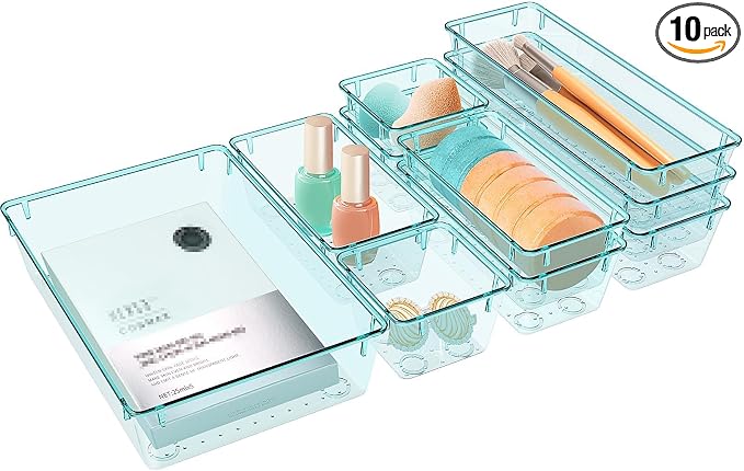 10 PCS Drawer Organizer Set, 4 Varied Size Bathroom and kitchen Drawer cabinet by StorMiracle