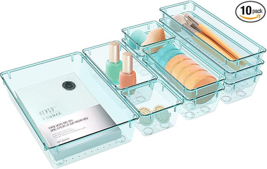10 PCS Drawer Organizer Set, 4 Varied Size Bathroom and kitchen Drawer cabinet by StorMiracle