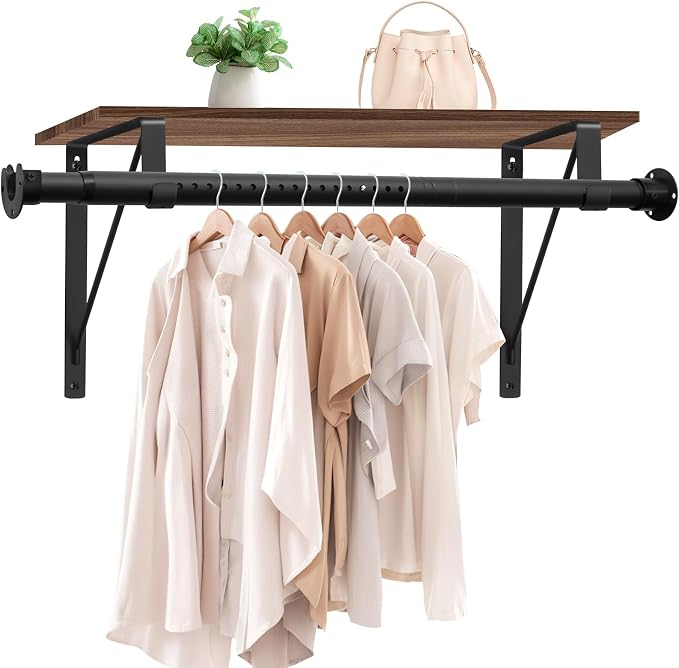 1.3 Inches Closet Rod, 17 to 87 Inch Clothes Rods Heavy Duty Closet Pole by Anndason