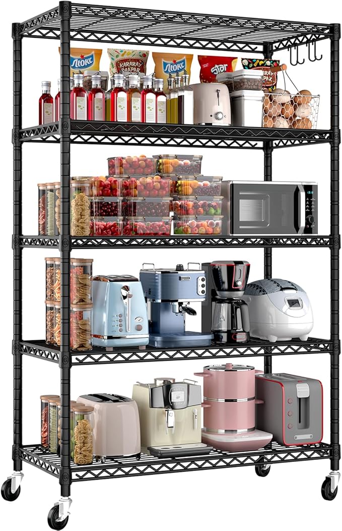 PrimeZone 36" W x 16" D x 79" H Wire Storage Shelves by PrimeZone