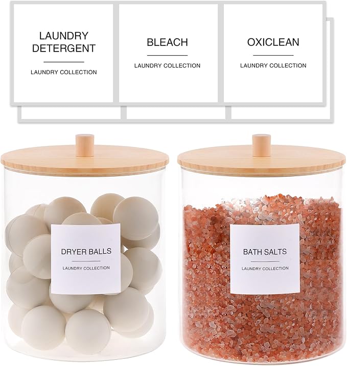 Glass Jars for Laundry Room Organization, Laundry Pods Container - Image 2