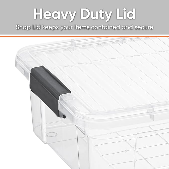 Superio 13.7 Qt Clear Plastic Storage Bins - Image 4