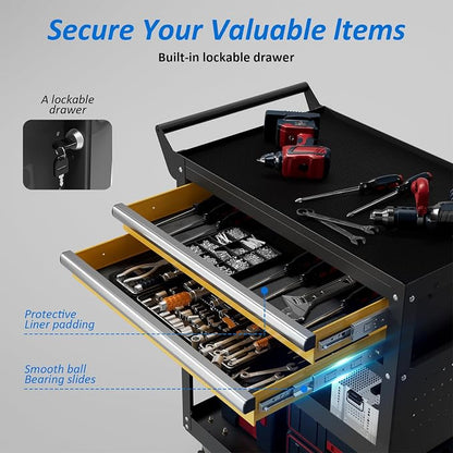 5 -Tier Heavy Duty Rolling Tool Cart on Wheels - Image 6