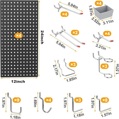 Pegboard Smith 4x2ft Metal Pegboard Kit - Image 5
