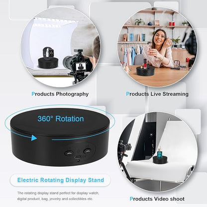 Motorized Rotating Display Stand, 5in/11lbs Load, 360° Rotating Platform - Image 3