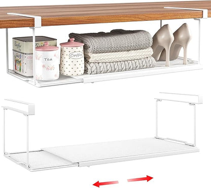 Expandable Under Cabinet Shelf, Extendable Under Shelf Storage by SHINEWON