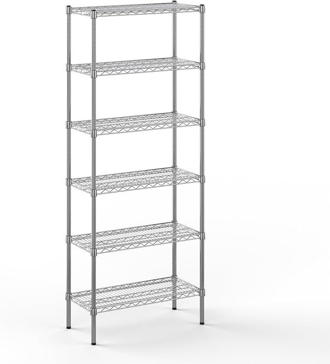 14" Deep x 30" Wide x 74" Height Wire Shelving Kit | 6-Tier | NSF Commercial by Regal+Altair