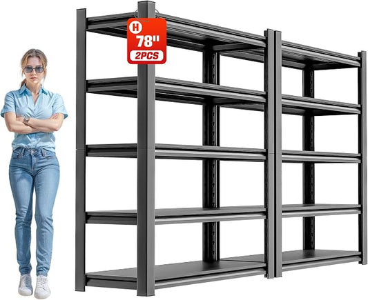 Garage Shelving Unit, Heavy Duty 5 Tier Storage Shelf, Industrial Utility by OLLRRACT