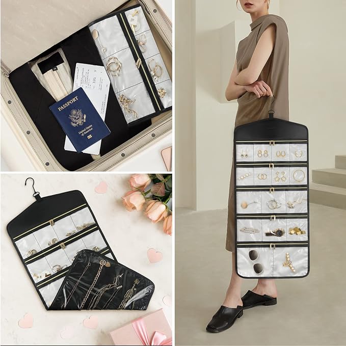 CHICECO Travel Jewelry Holder Organizer, Hanging Jewelry Organizer Storage - Image 5