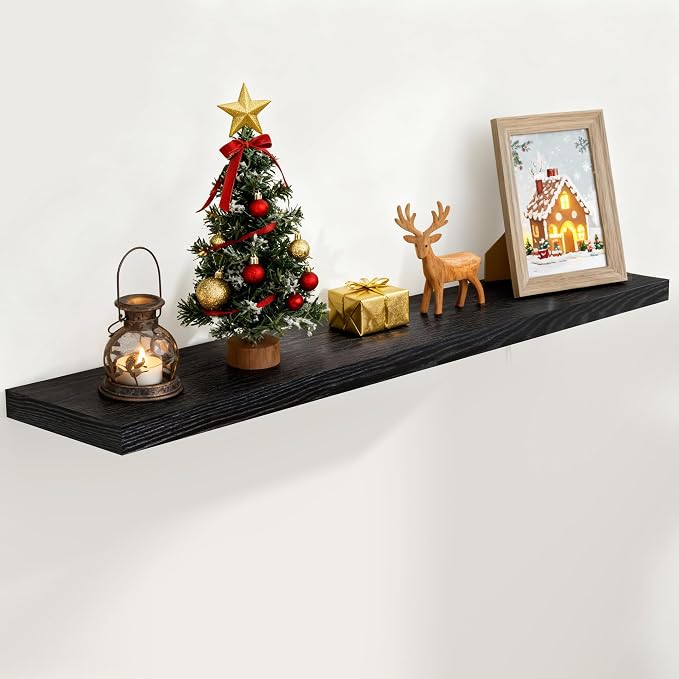Fun Memories Black 55Inch Floating Shelves by FunMemories