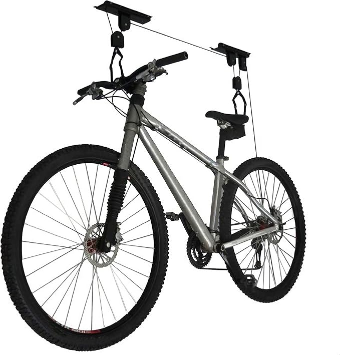 Bike Hanger - Overhead Hoist Pulley System - Secure Garage Ceiling Storage by - Image 7
