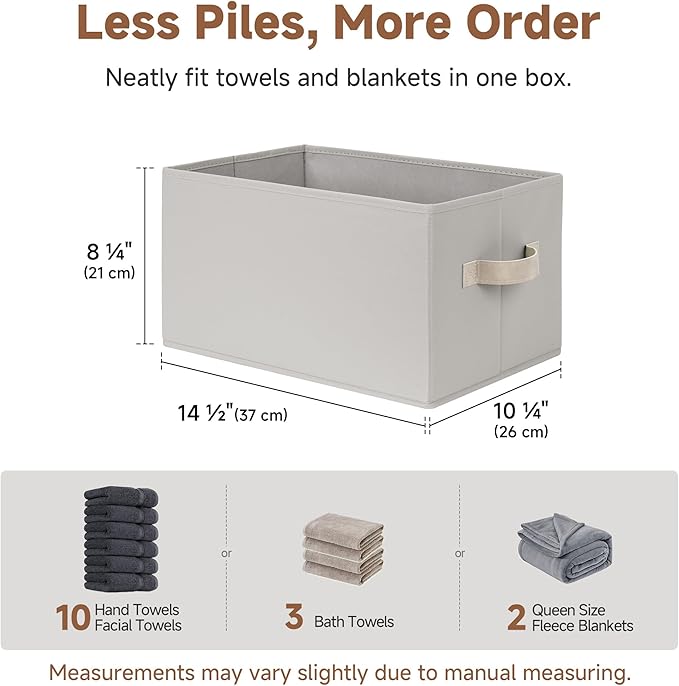 StorageWorks Storage Baskets for Shelves, Foldable Fabric Closet Storage Bins - Image 5