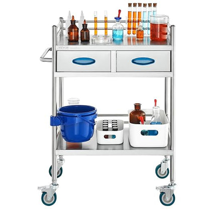 VEVOR Lab Serving Cart Utility Cart Stainless Steel Medical Cart - Image 9