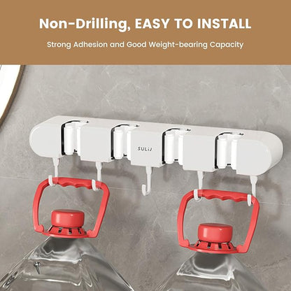 3PCS Broom Holder Wall Mount, No-Drilling Self-Adhesive Mop and Broom Storage - Image 7