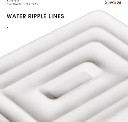 1 Pack Diatomite Soap Dish Holder, Quick Dry Stone Bath Tray, Diatomaceous - Image 2