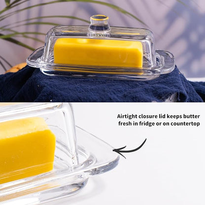 Glass Butter Dish with Cover - Image 5